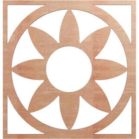 Ekena Millwork Blume Wood Fretwork Pierced Ceiling Medallion, Cherry, 20"OD x 7"ID x 1/4"T CMWP20X20X0250BLCH